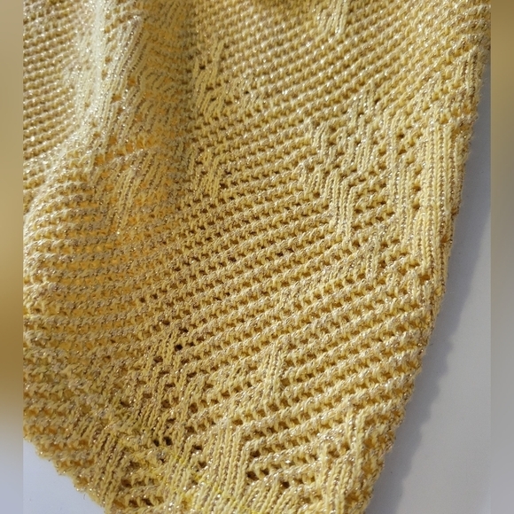 Carlos Arias for S.G.G. Knit Metallic Knit Sweater Small Yellow - Picture 4 of 10